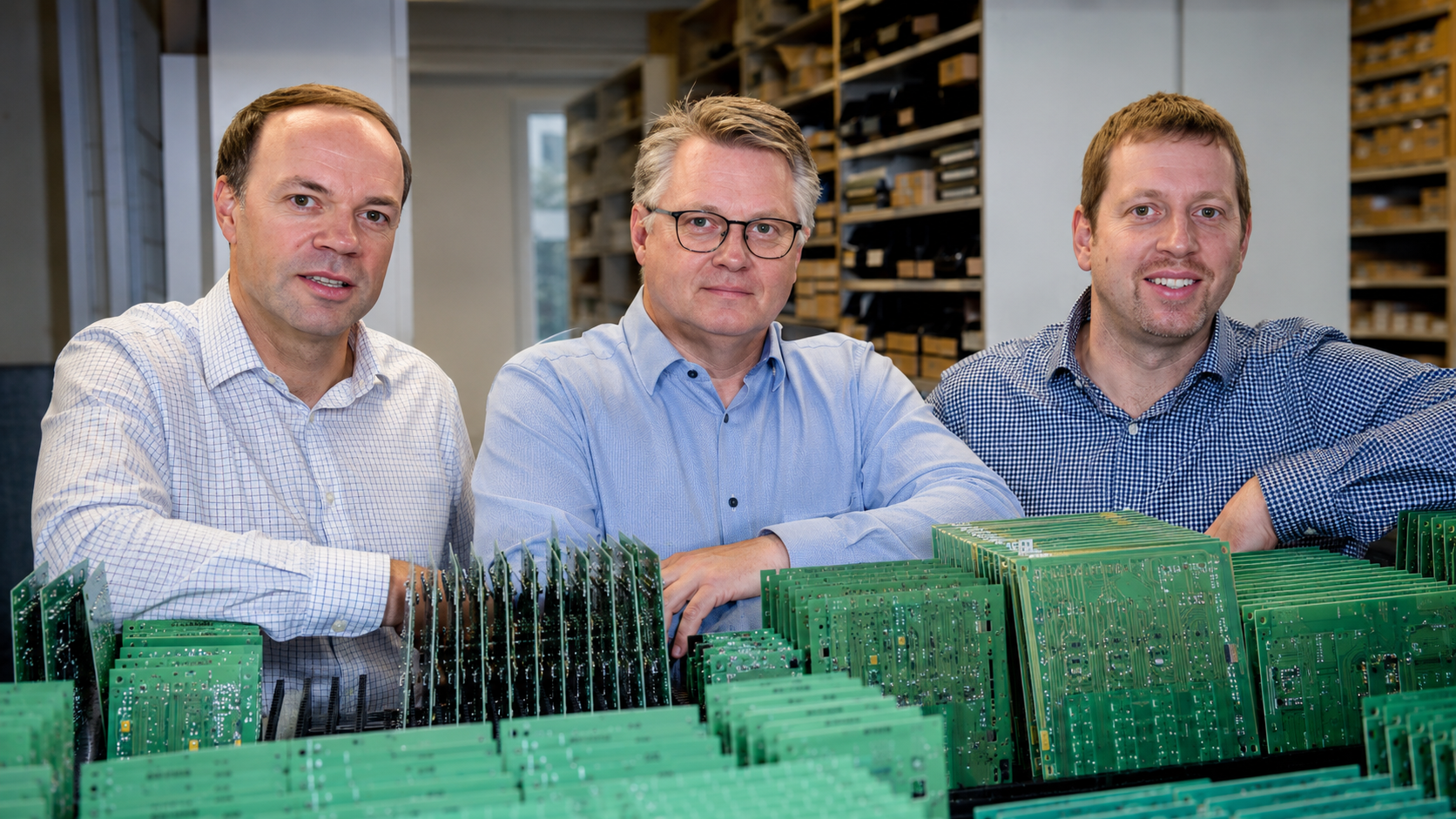Die Geschäftsführung von AL Industrieelektronik: Christoph Gabath, Martin Dittebrand und Erwin Knoll